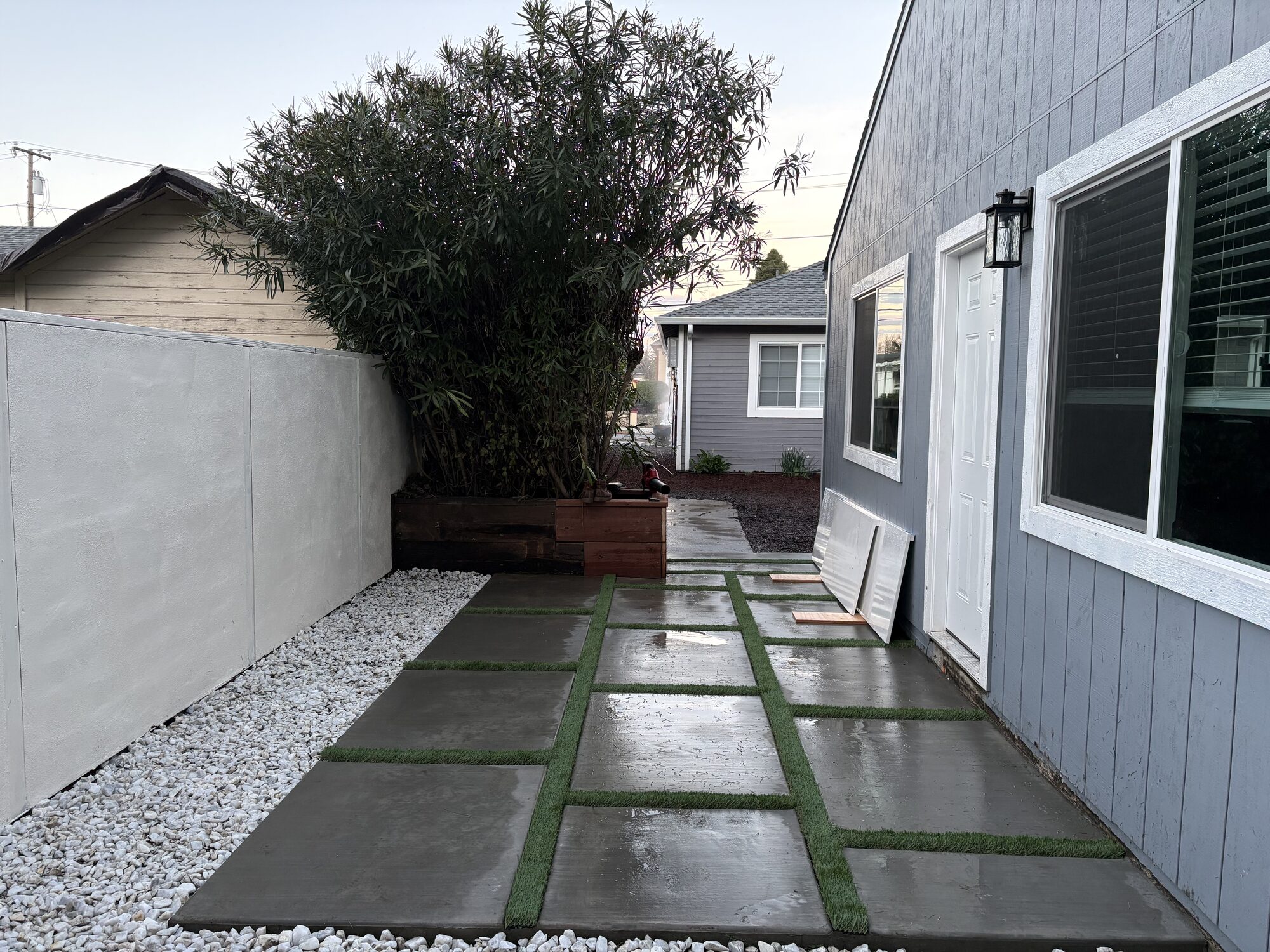 Stamped and decorative concrete installation