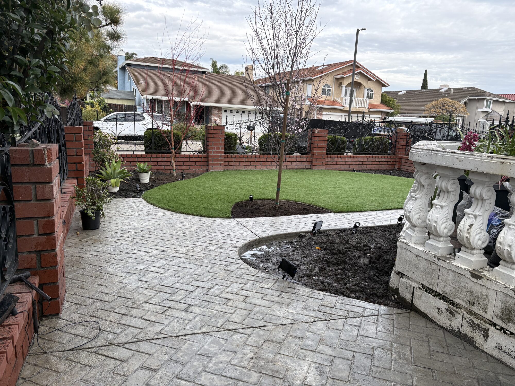 Stamped and decorative concrete installation
