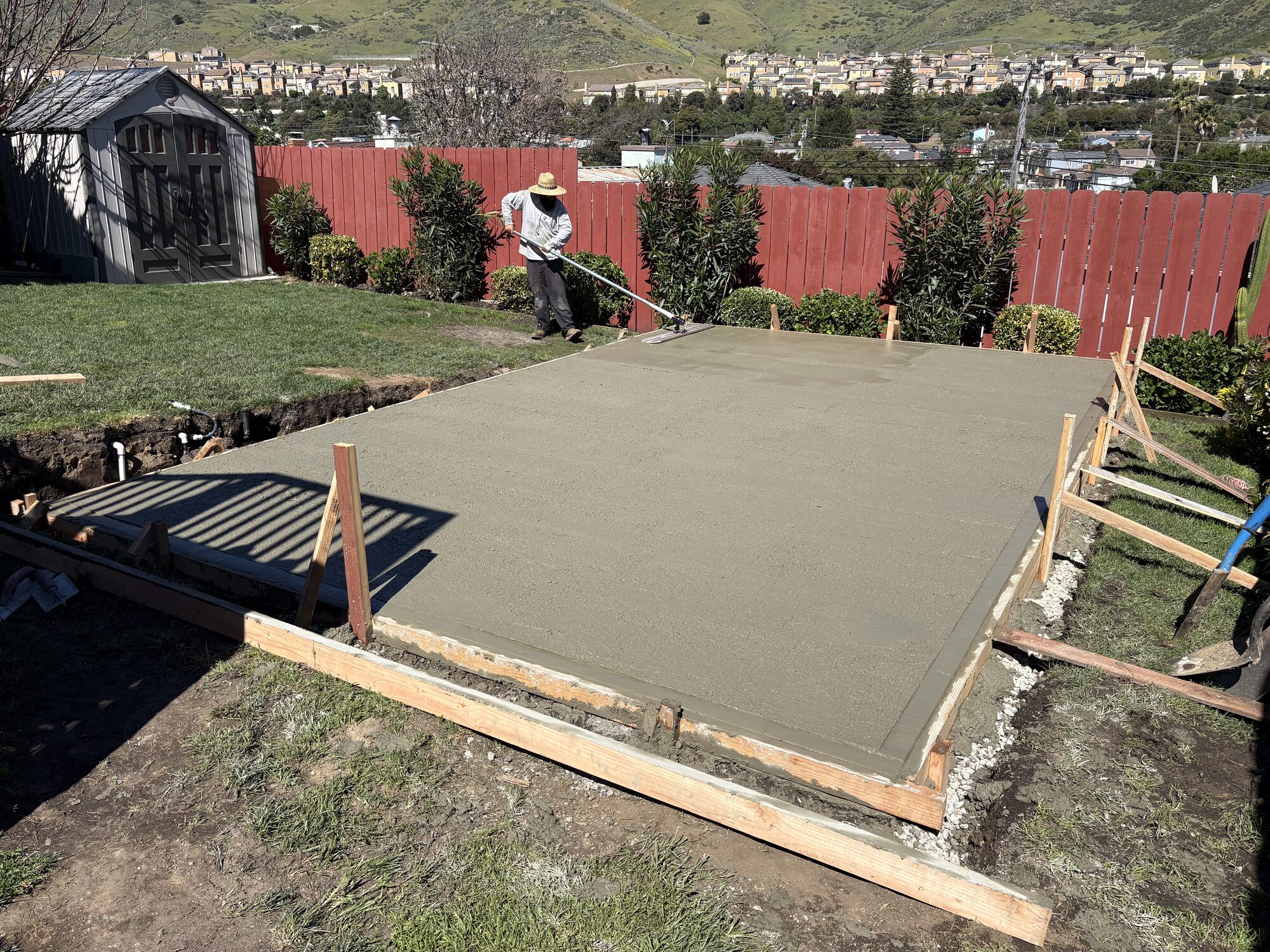Stamped and decorative concrete installation