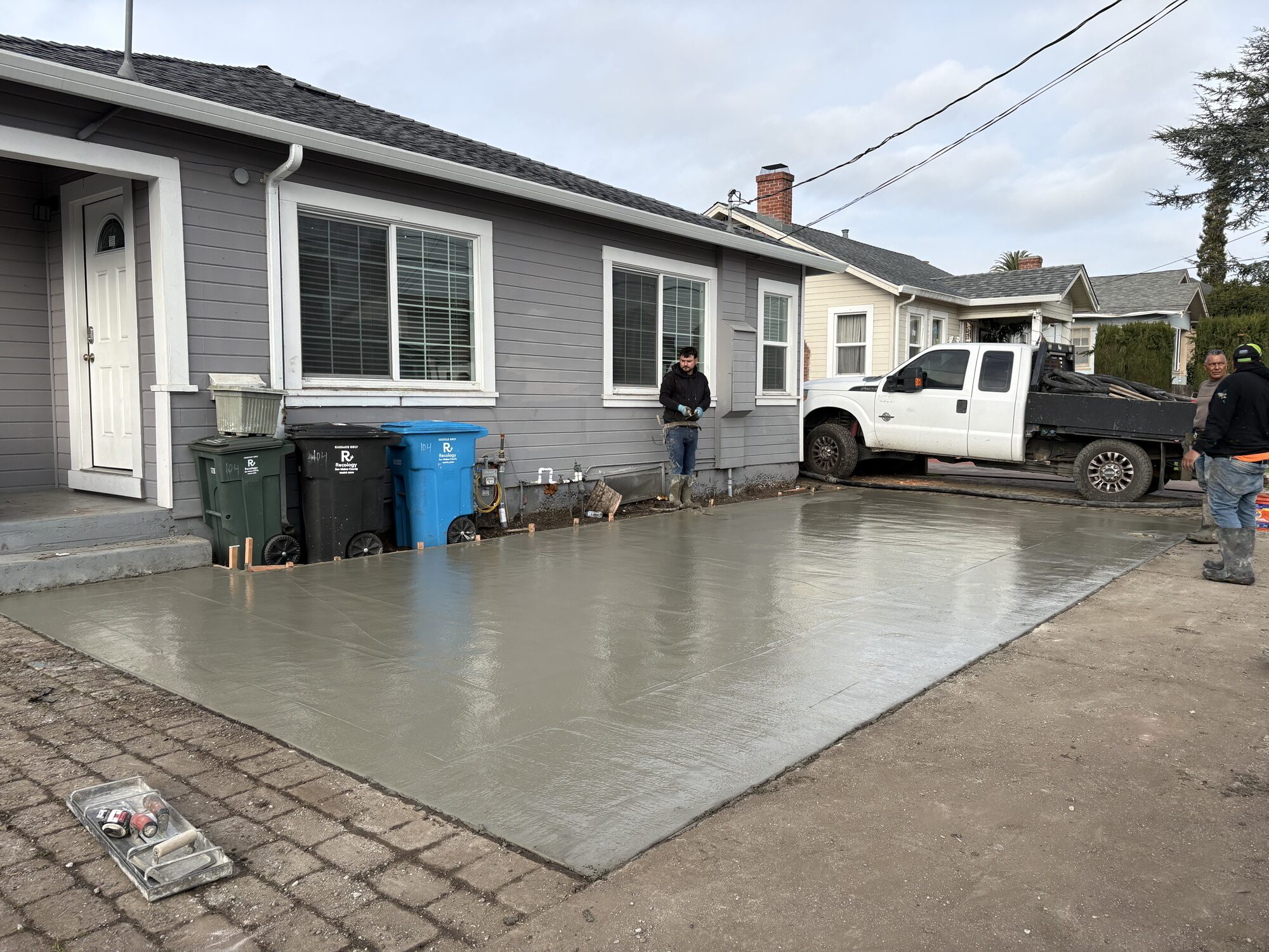 Stamped and decorative concrete installation