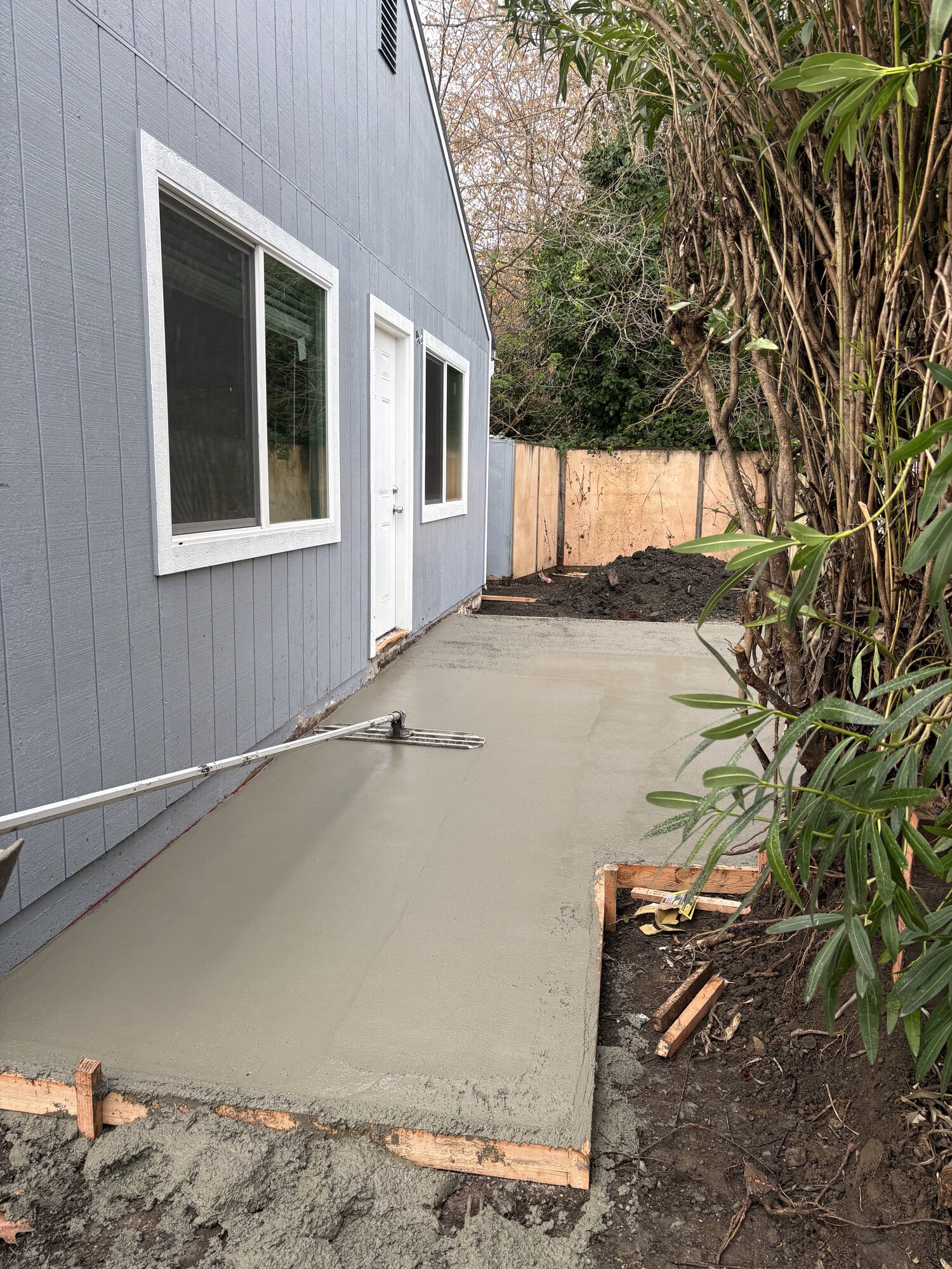 Stamped and decorative concrete installation