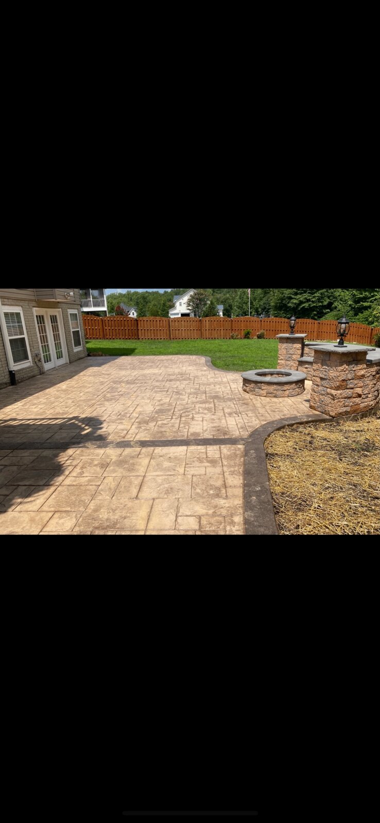 Custom outdoor patio installation