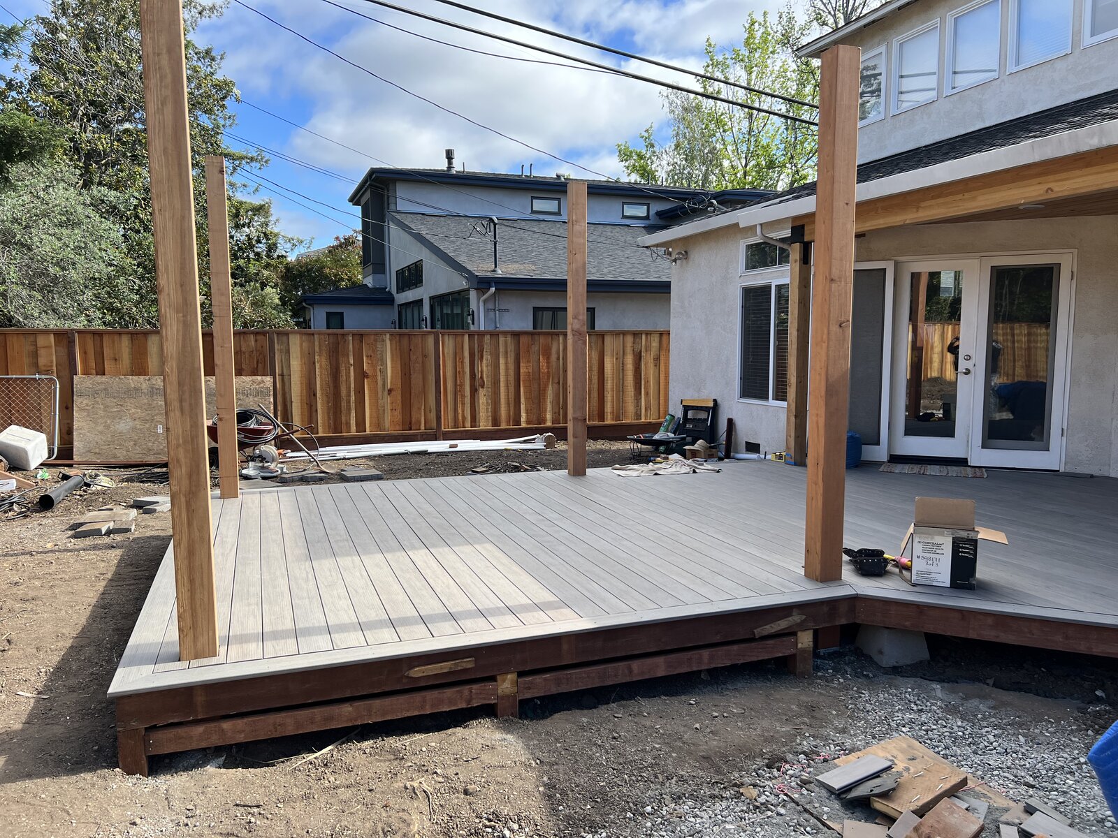 Custom outdoor patio installation