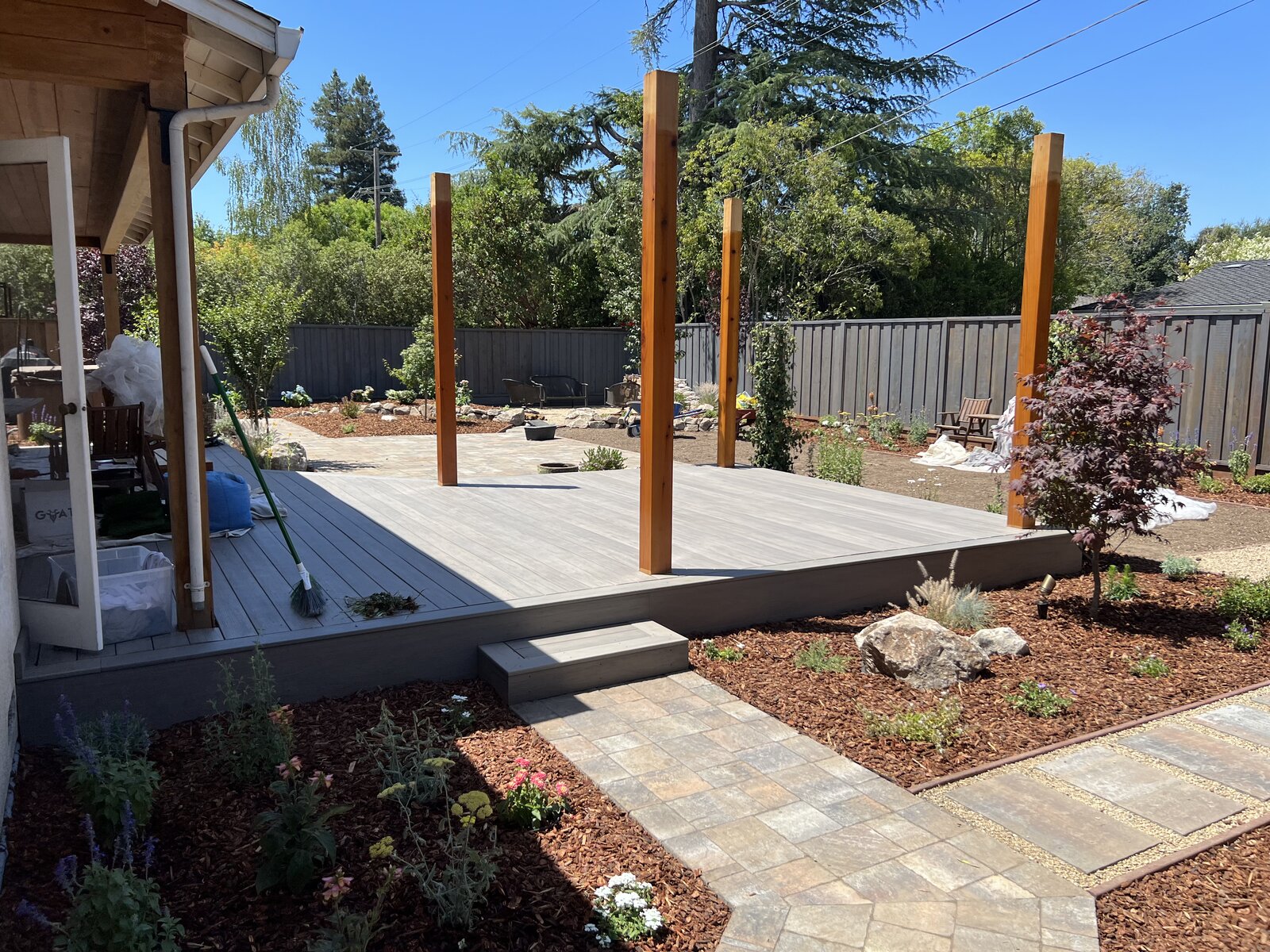 Custom outdoor patio installation