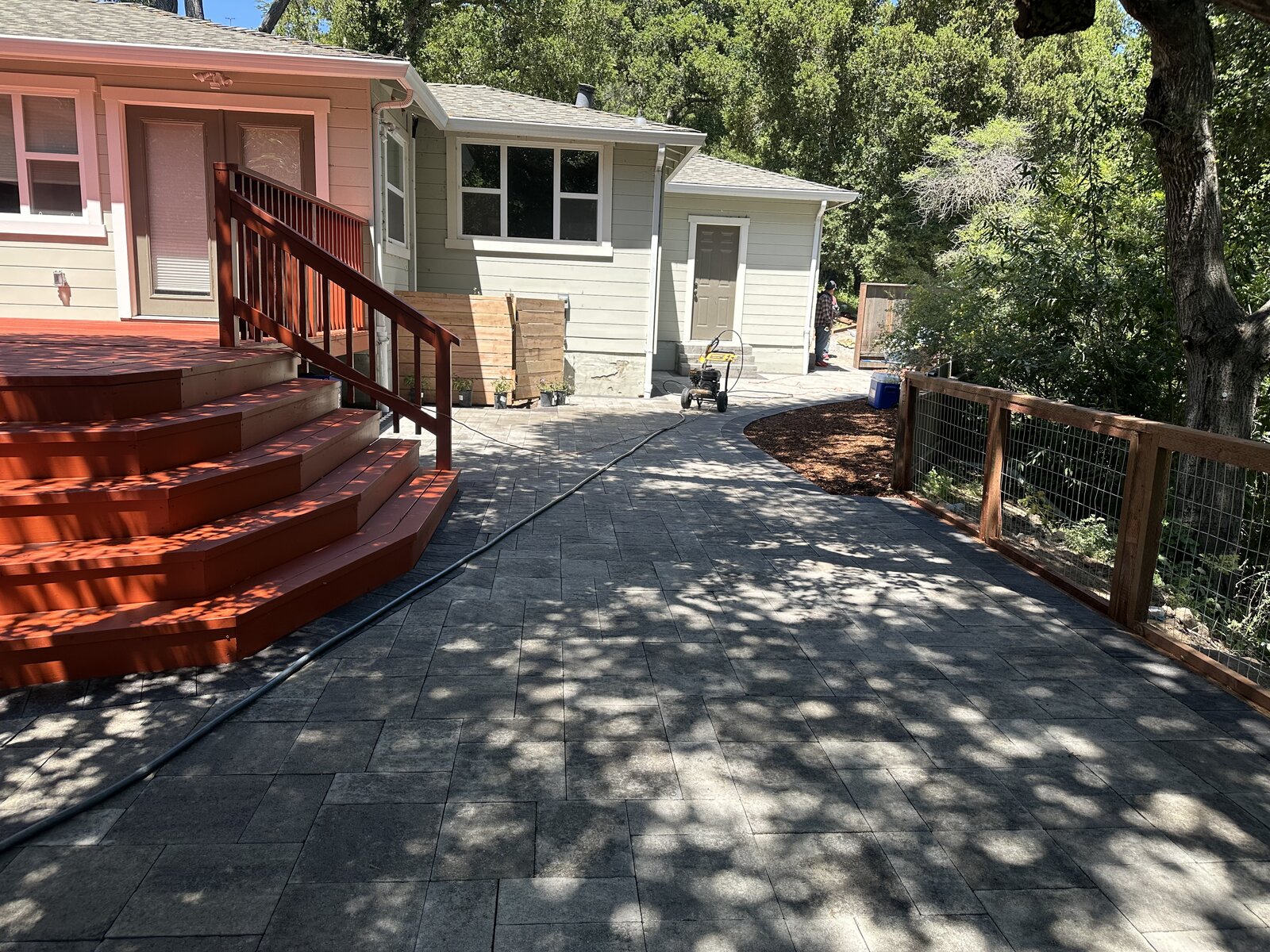 Custom outdoor patio installation
