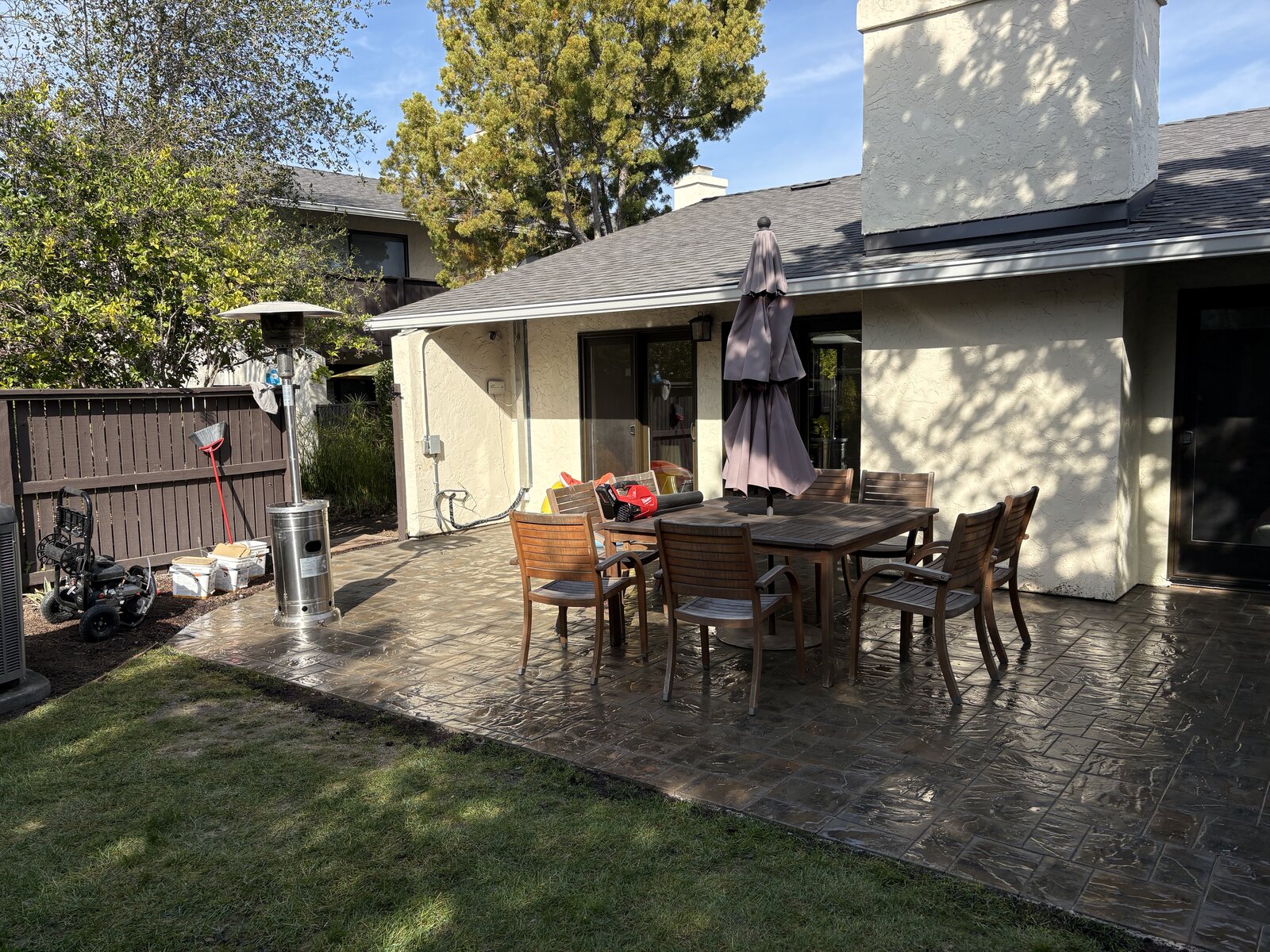 Custom outdoor patio installation