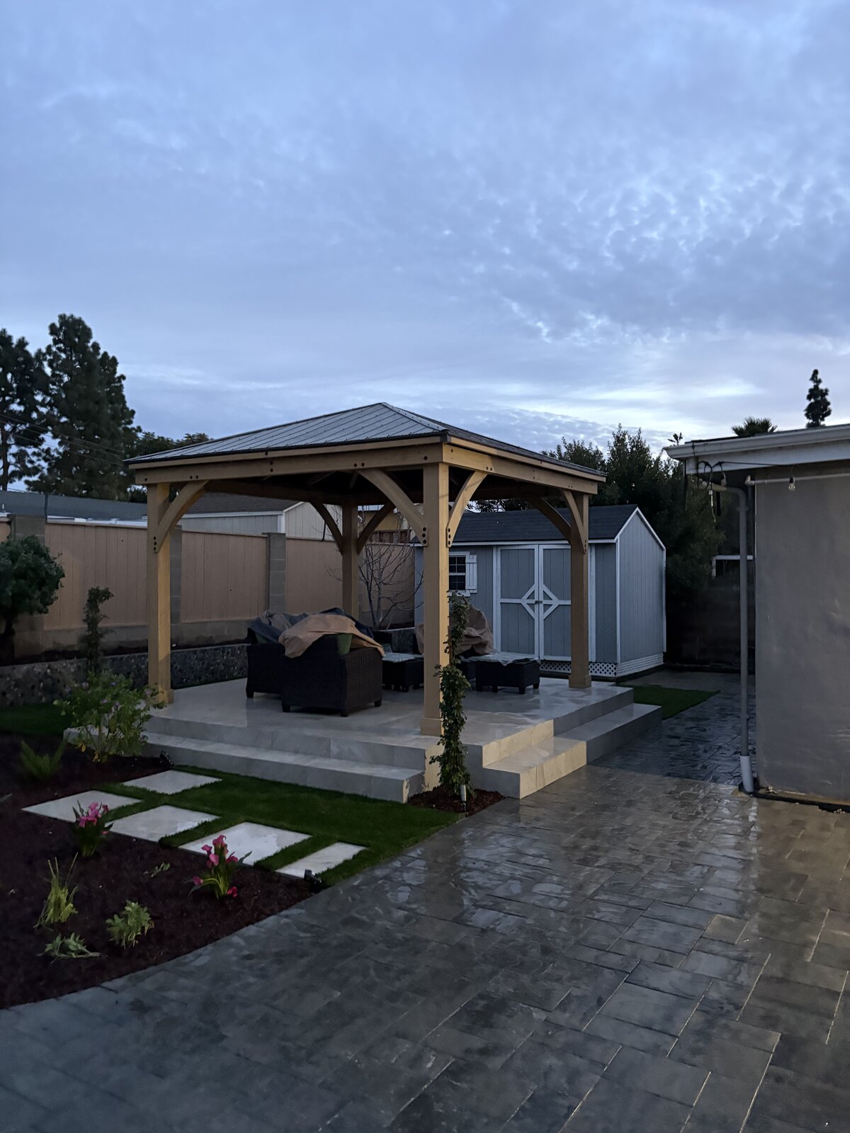 Custom outdoor patio installation