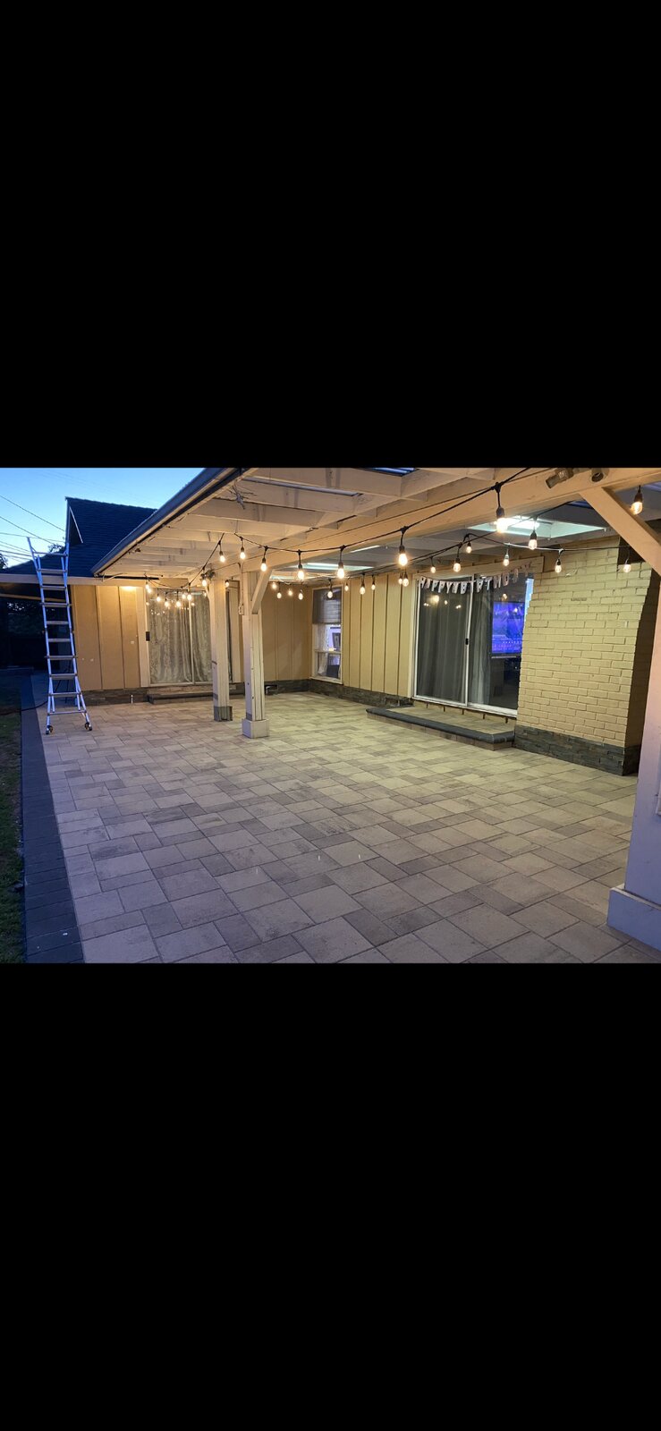 Custom outdoor patio installation