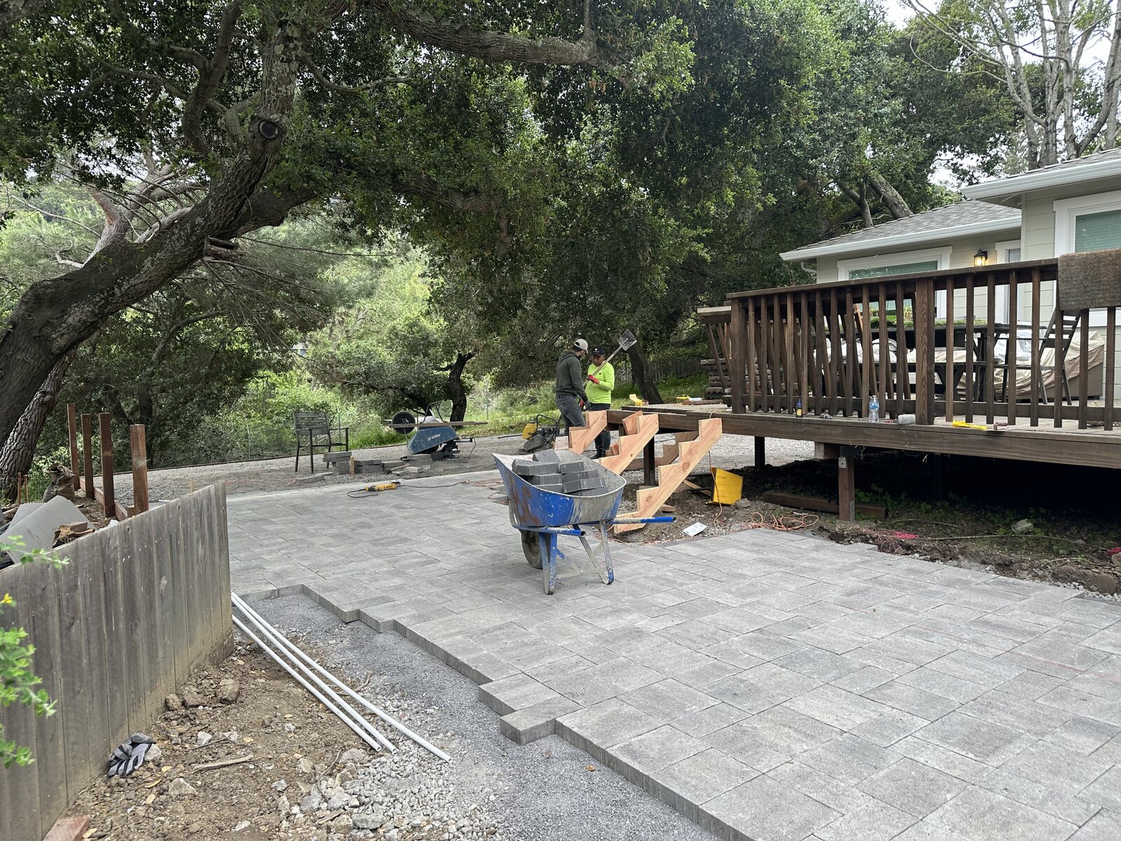 Custom outdoor patio installation