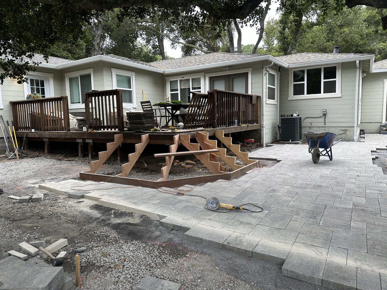 Custom outdoor patio installation