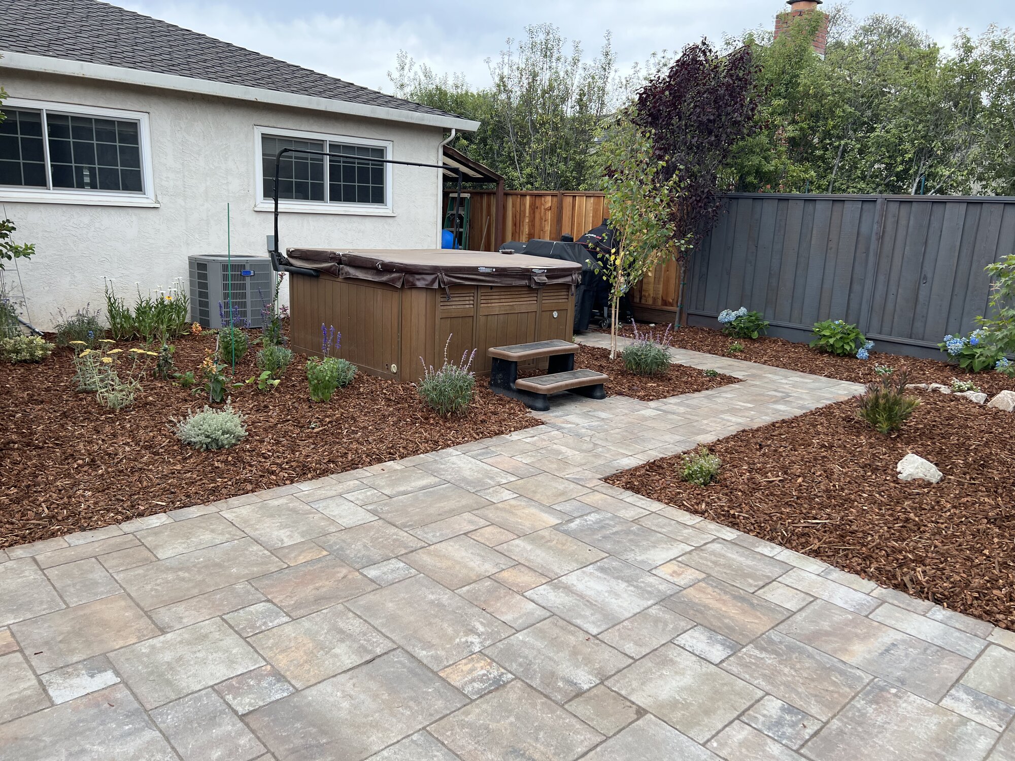 Interlocking paver installation