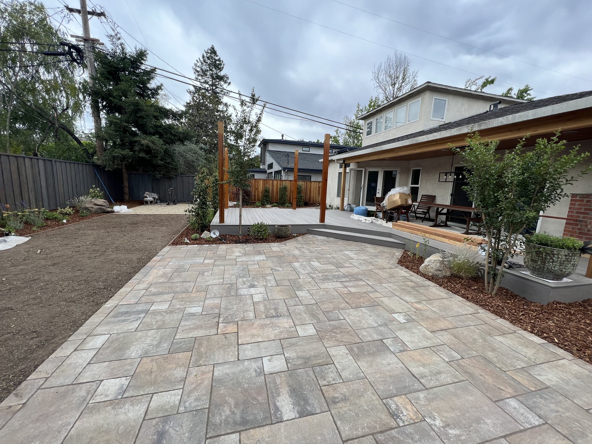 Interlocking paver installation