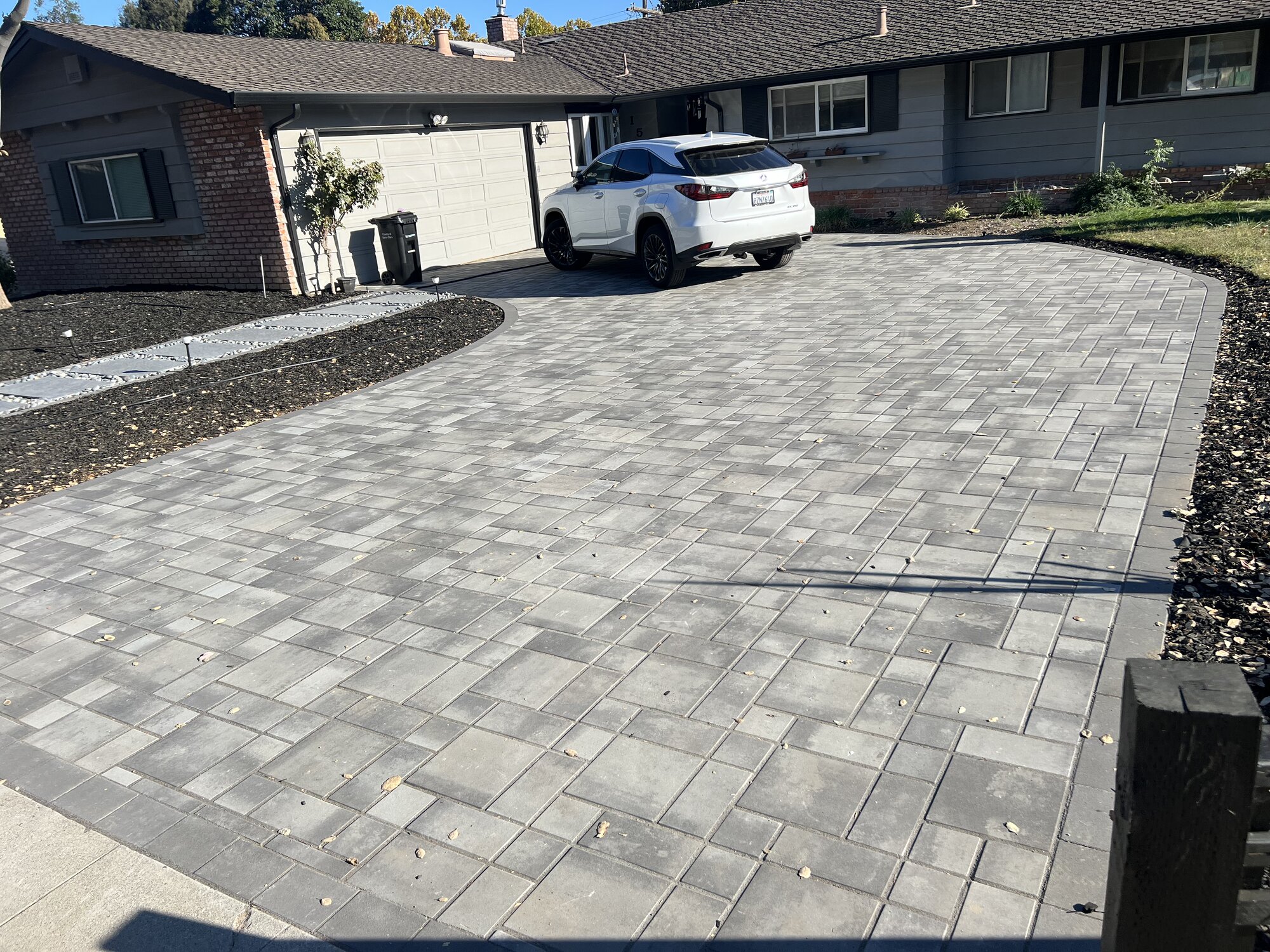 Interlocking paver installation
