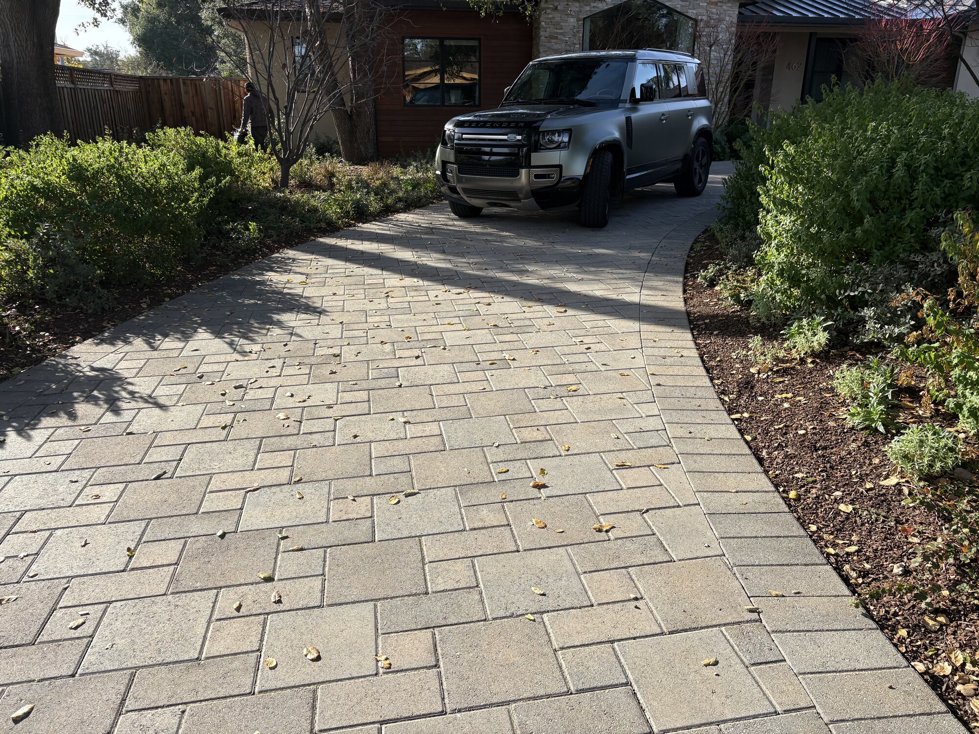 Interlocking paver installation