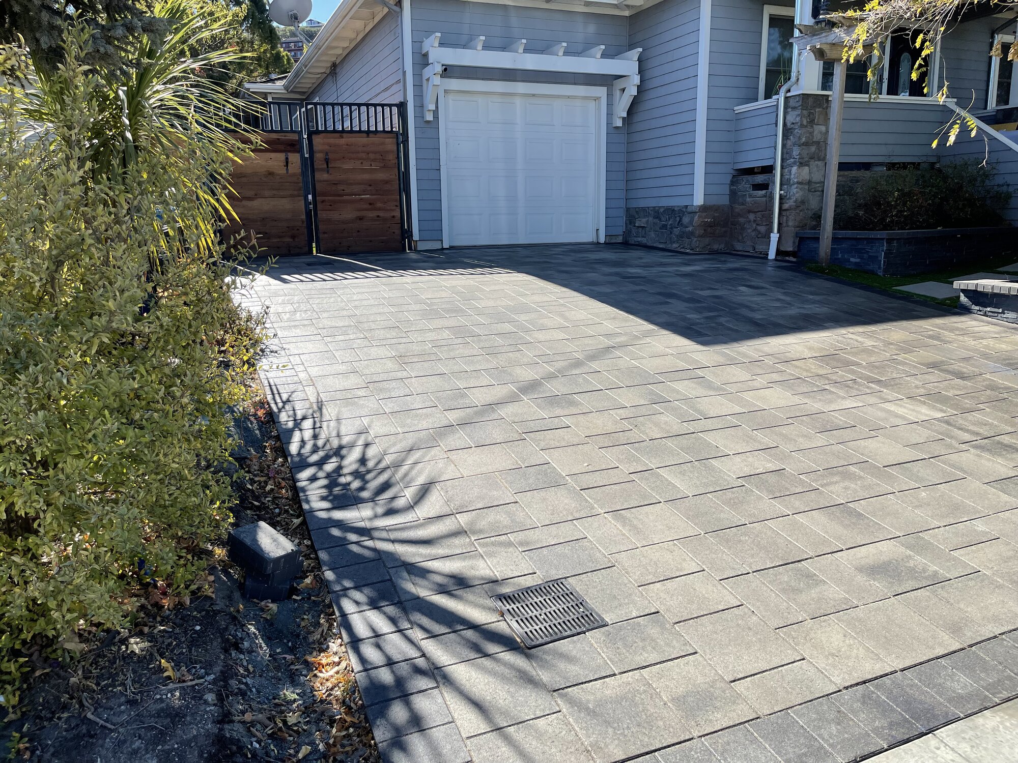 Interlocking paver installation