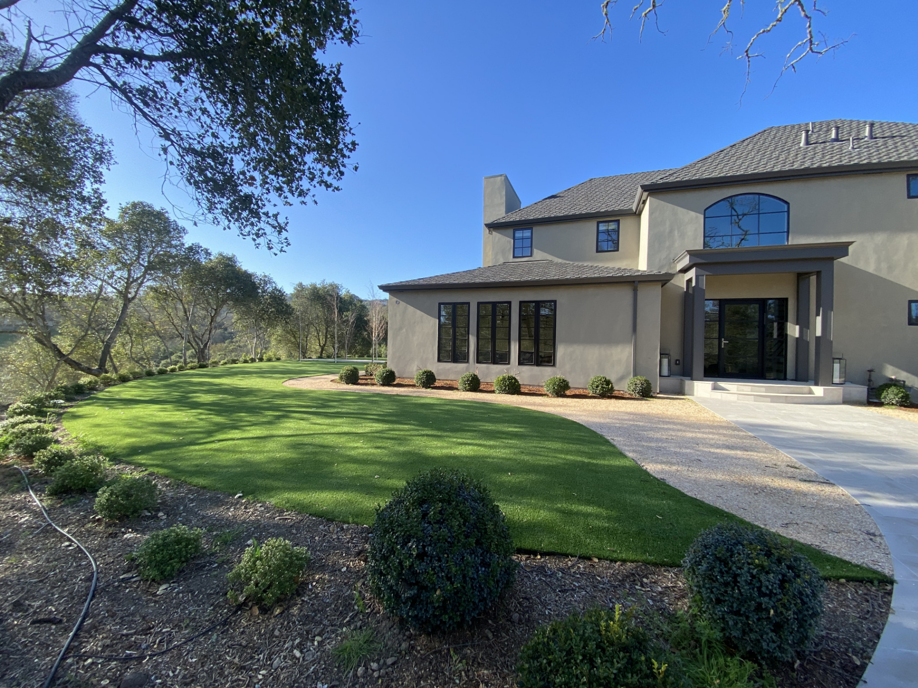 Premium Artificial Turf Lawn hardscape project by Skygrid Hardscaping