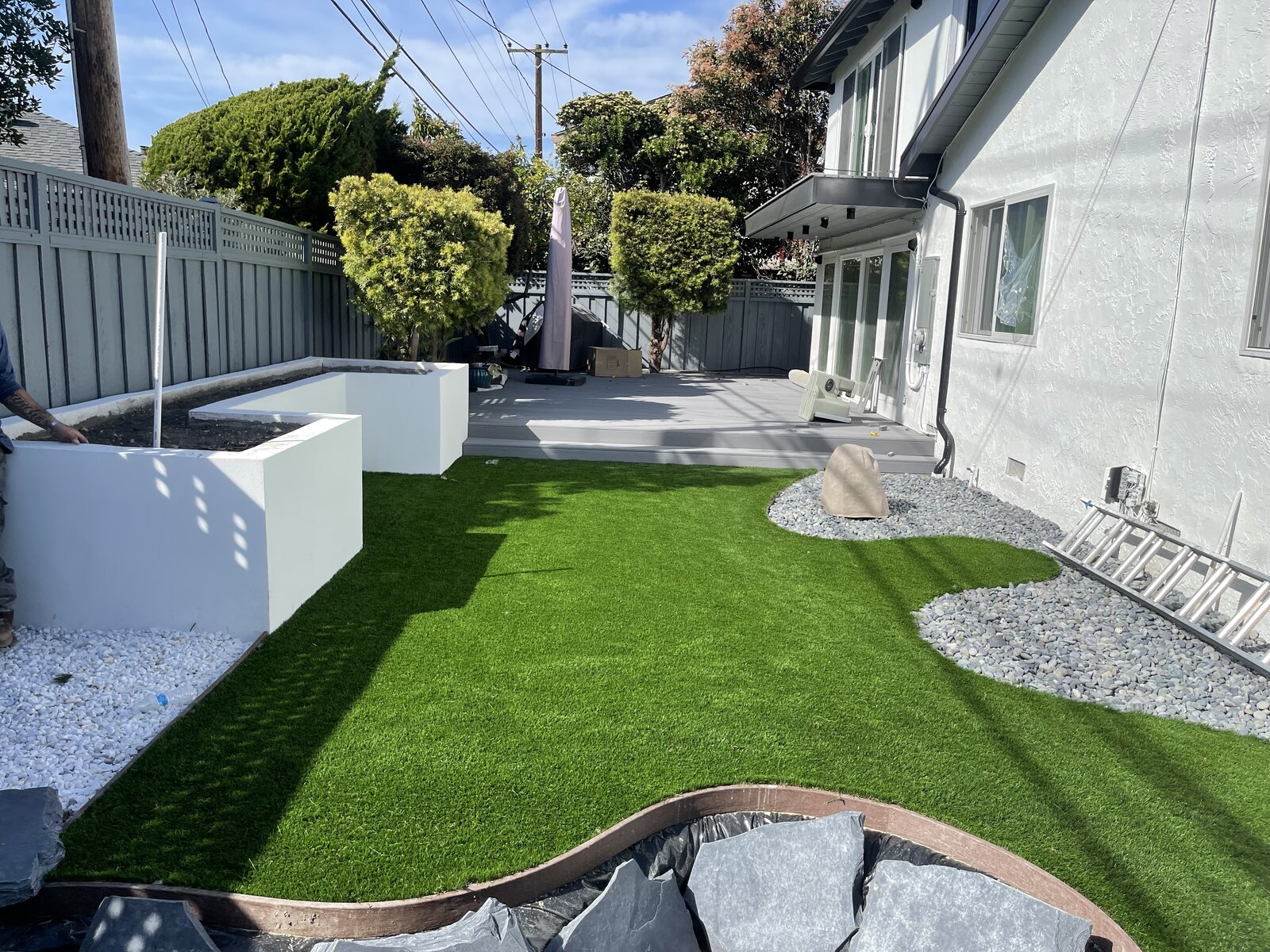 Artificial turf installation