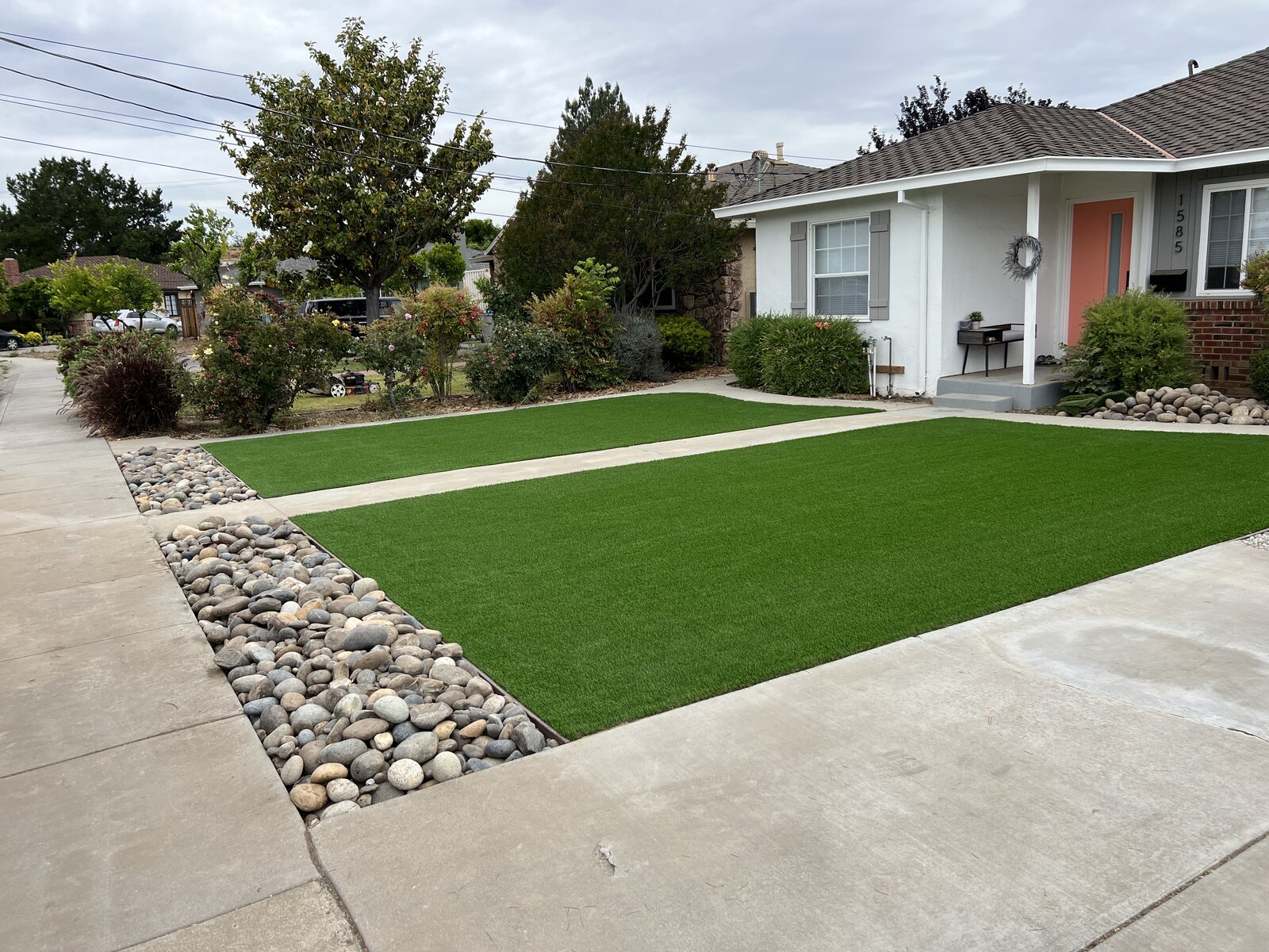 Artificial turf installation