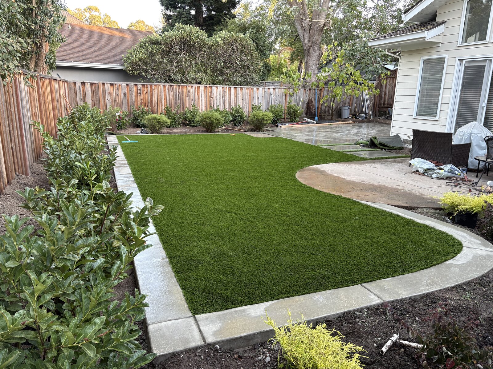 Artificial turf installation