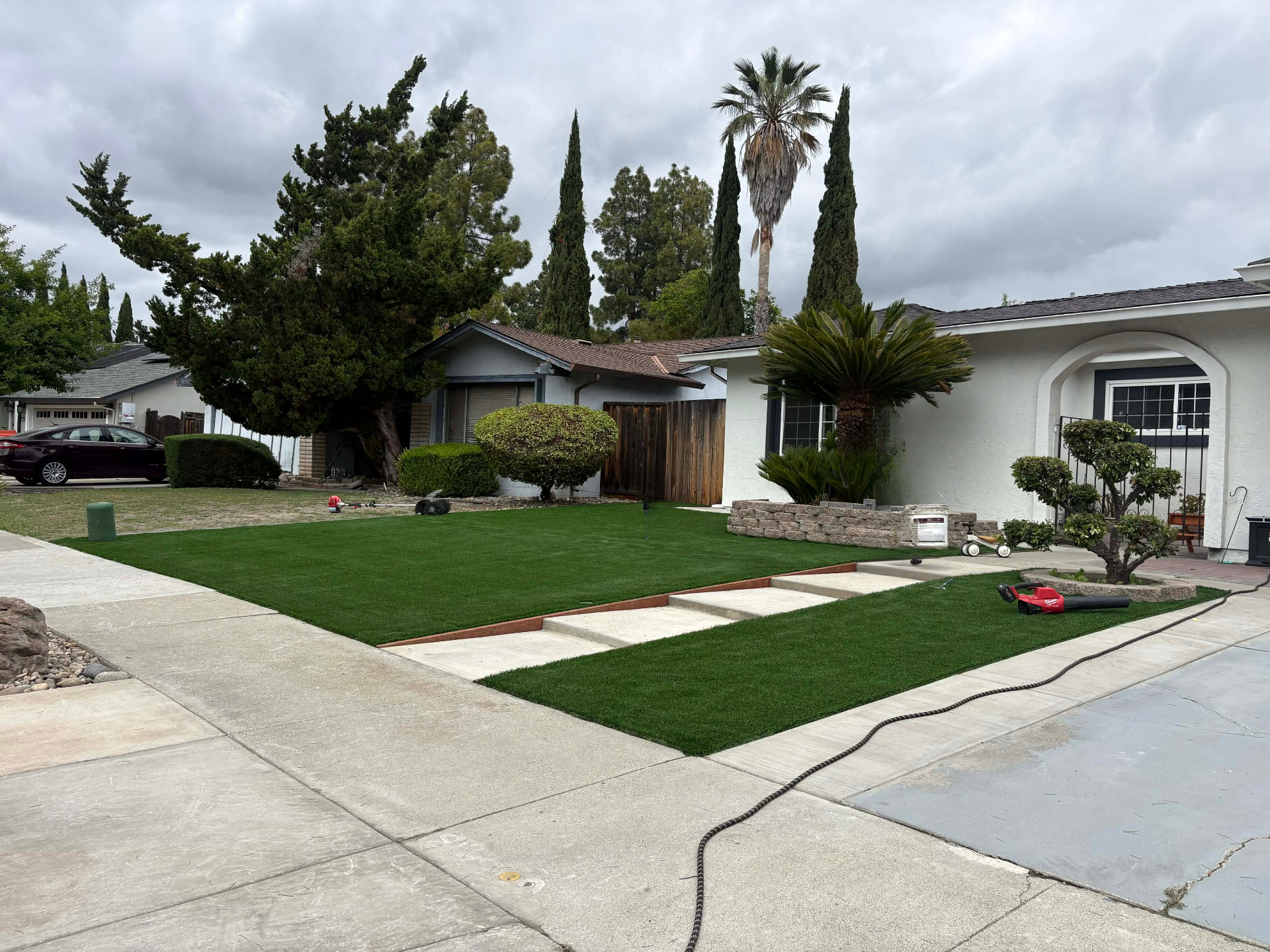 Artificial turf installation