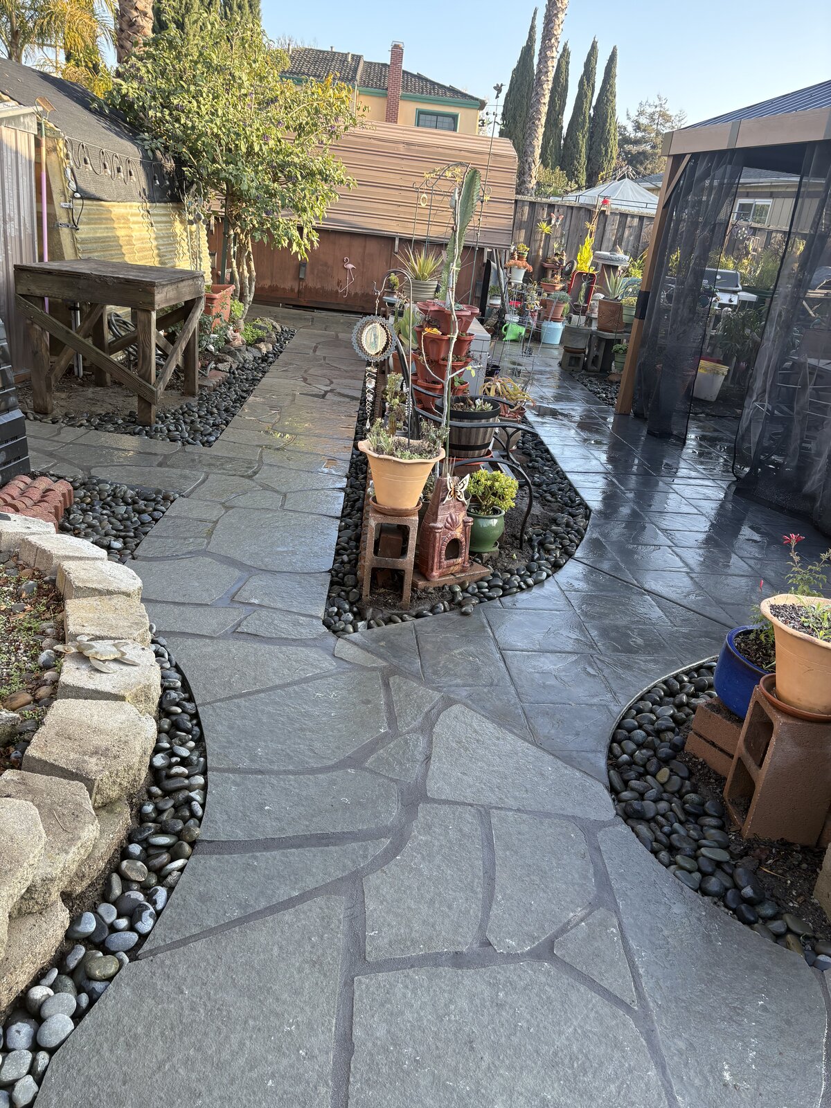 Walkway and pathway installation